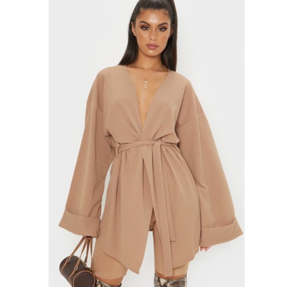 Camel oversized blazer